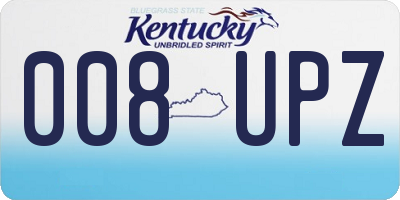 KY license plate 008UPZ