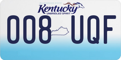 KY license plate 008UQF