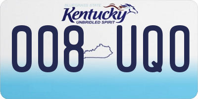 KY license plate 008UQO
