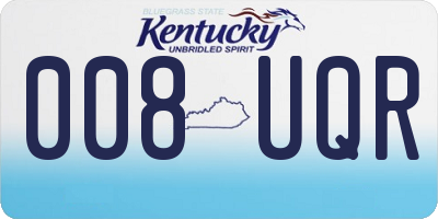 KY license plate 008UQR