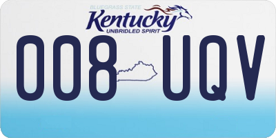 KY license plate 008UQV