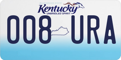 KY license plate 008URA