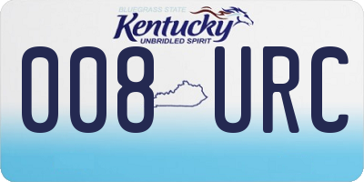 KY license plate 008URC