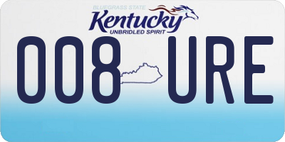 KY license plate 008URE