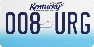 KY license plate 008URG