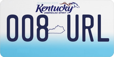 KY license plate 008URL