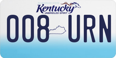 KY license plate 008URN