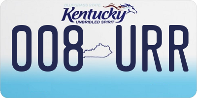 KY license plate 008URR