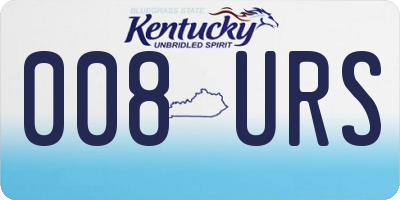 KY license plate 008URS