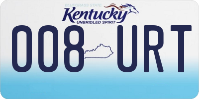 KY license plate 008URT