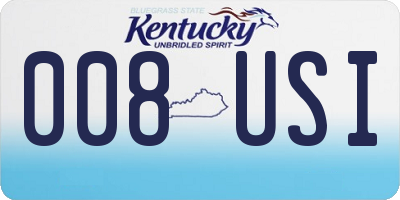 KY license plate 008USI