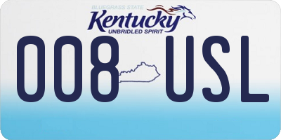 KY license plate 008USL