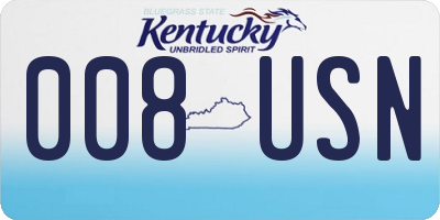 KY license plate 008USN