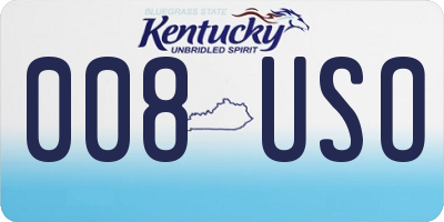 KY license plate 008USO