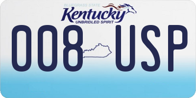 KY license plate 008USP