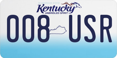 KY license plate 008USR
