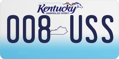 KY license plate 008USS