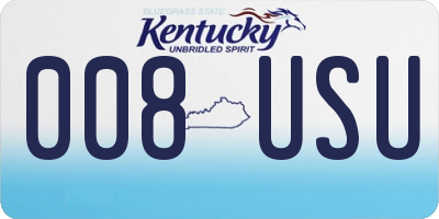 KY license plate 008USU