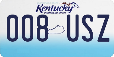 KY license plate 008USZ