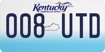 KY license plate 008UTD