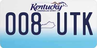KY license plate 008UTK