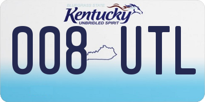 KY license plate 008UTL