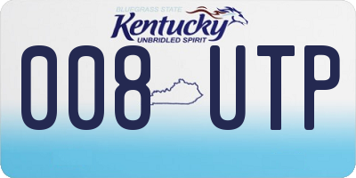 KY license plate 008UTP
