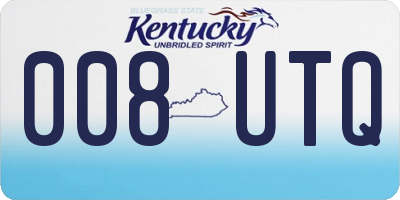 KY license plate 008UTQ