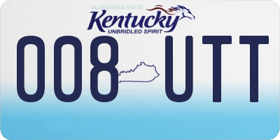 KY license plate 008UTT