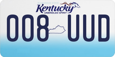 KY license plate 008UUD