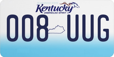 KY license plate 008UUG