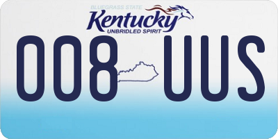 KY license plate 008UUS