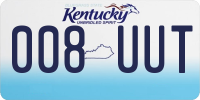 KY license plate 008UUT