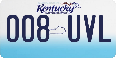 KY license plate 008UVL