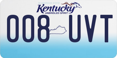 KY license plate 008UVT