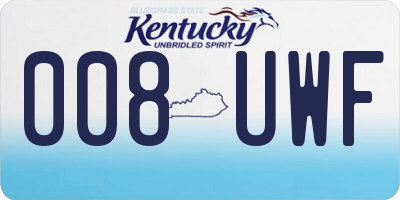 KY license plate 008UWF