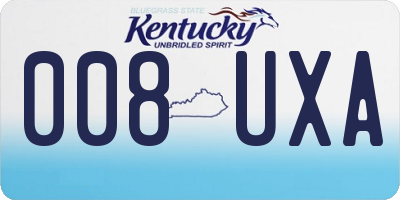 KY license plate 008UXA