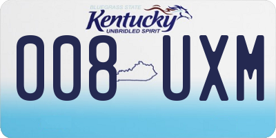KY license plate 008UXM