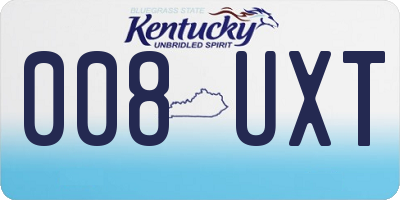 KY license plate 008UXT