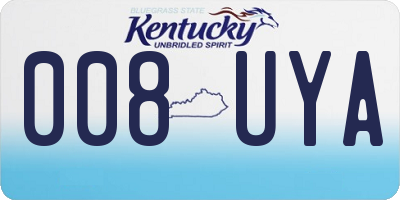 KY license plate 008UYA