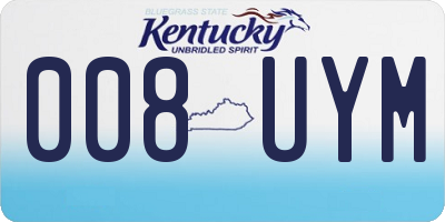 KY license plate 008UYM