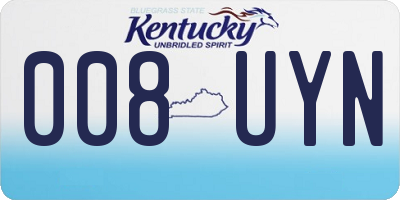 KY license plate 008UYN