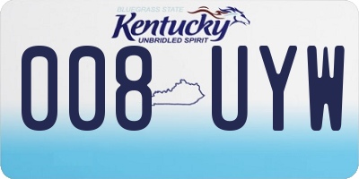 KY license plate 008UYW