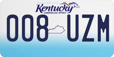 KY license plate 008UZM