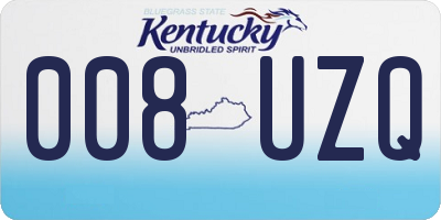 KY license plate 008UZQ