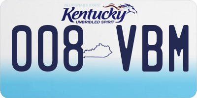 KY license plate 008VBM