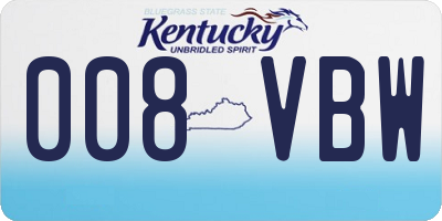 KY license plate 008VBW