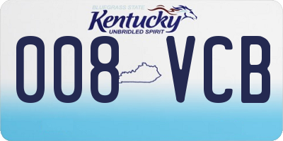 KY license plate 008VCB