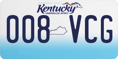 KY license plate 008VCG