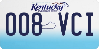 KY license plate 008VCI